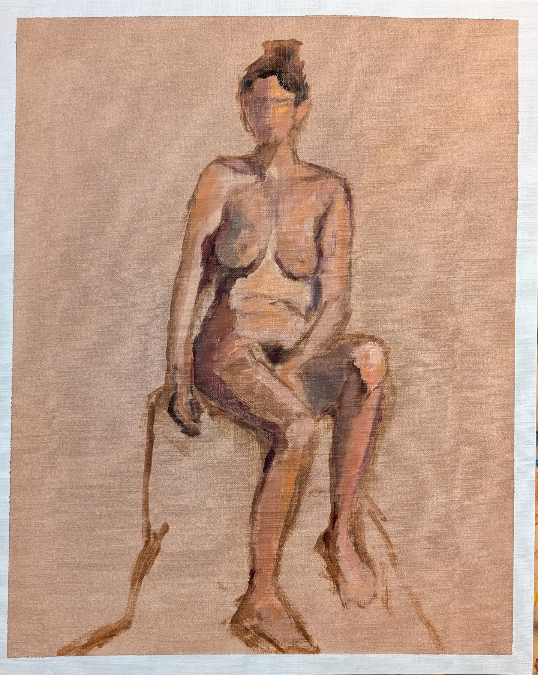 Etude - Fleur assise